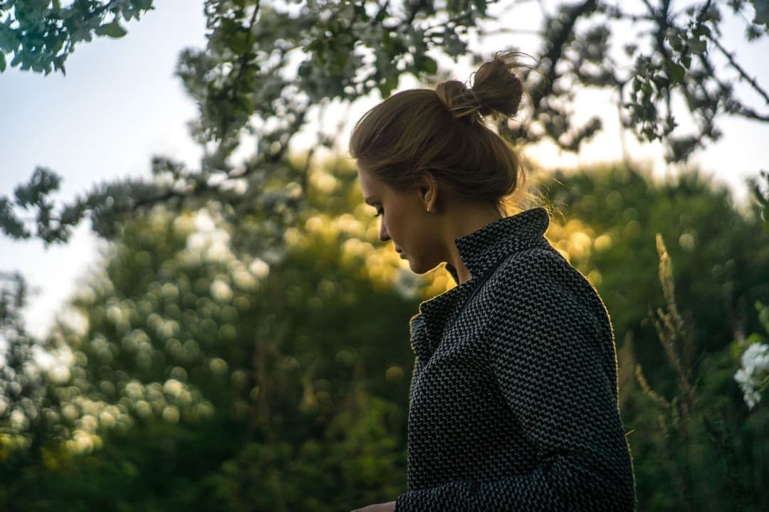 Women contemplating life in the park Women contemplating life in the park